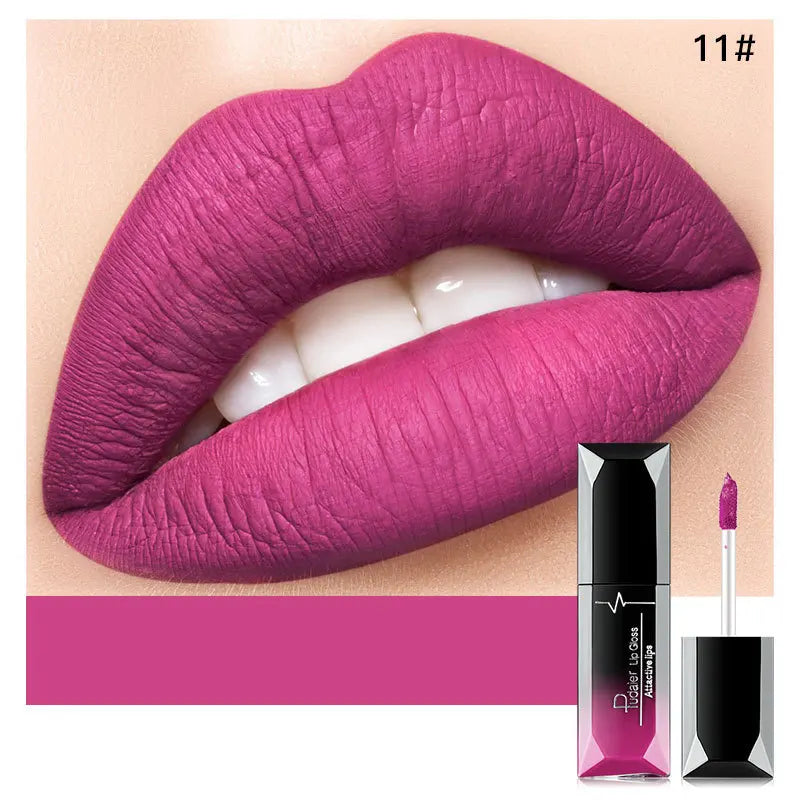 21-Color Lip Gloss Matte Mist Liquid Lipstick Waterproof Long lasting Cosmetics Lip Tint Paste Not-fade Lip Glaze - Seprincess