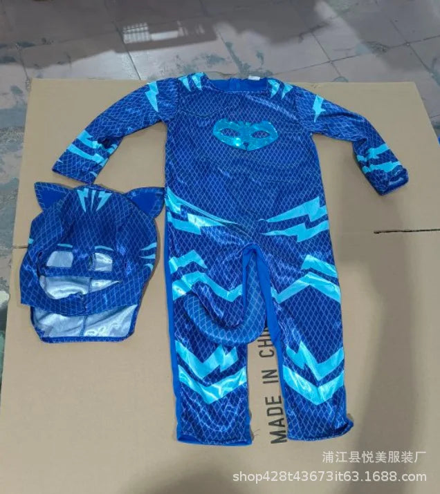 cosplay Blue Pajama Boys Girls Anime Hero Costume with Mask Cosplay Clothe Suit  Halloween costume Birthday Party  Gift - Seprincess