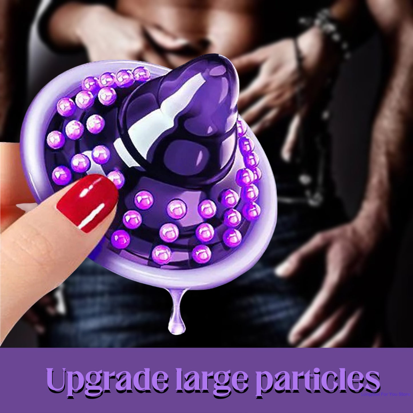 Super Lasting Condom Particles Penis Sleeves Sexual Sex Toys For Men Adult Vaginal Massage Condoms Contraception Erotic Product - Seprincess