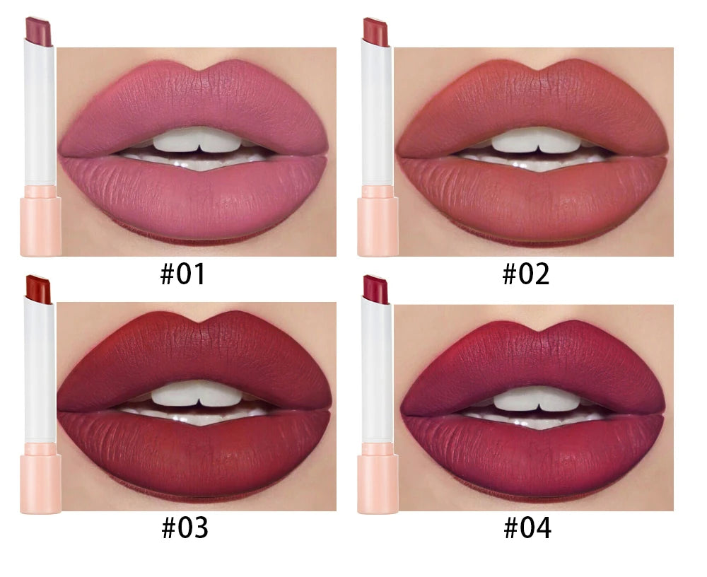 Handaiyan matte lipstick 4pcs/set velvet small cigarette lipstick set that is not easy to fade - Seprincess