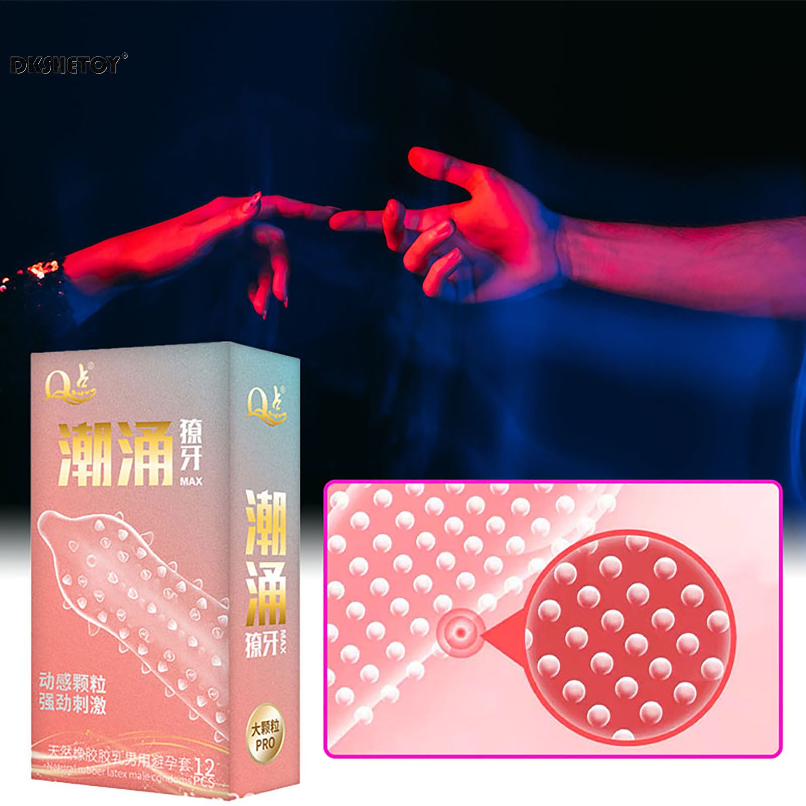 Dots Condoms for men delay ejaculation G spot dotted ribbed penis sleeve cock Natural latex Pleasure Condom sex toys adults 18+ - Seprincess