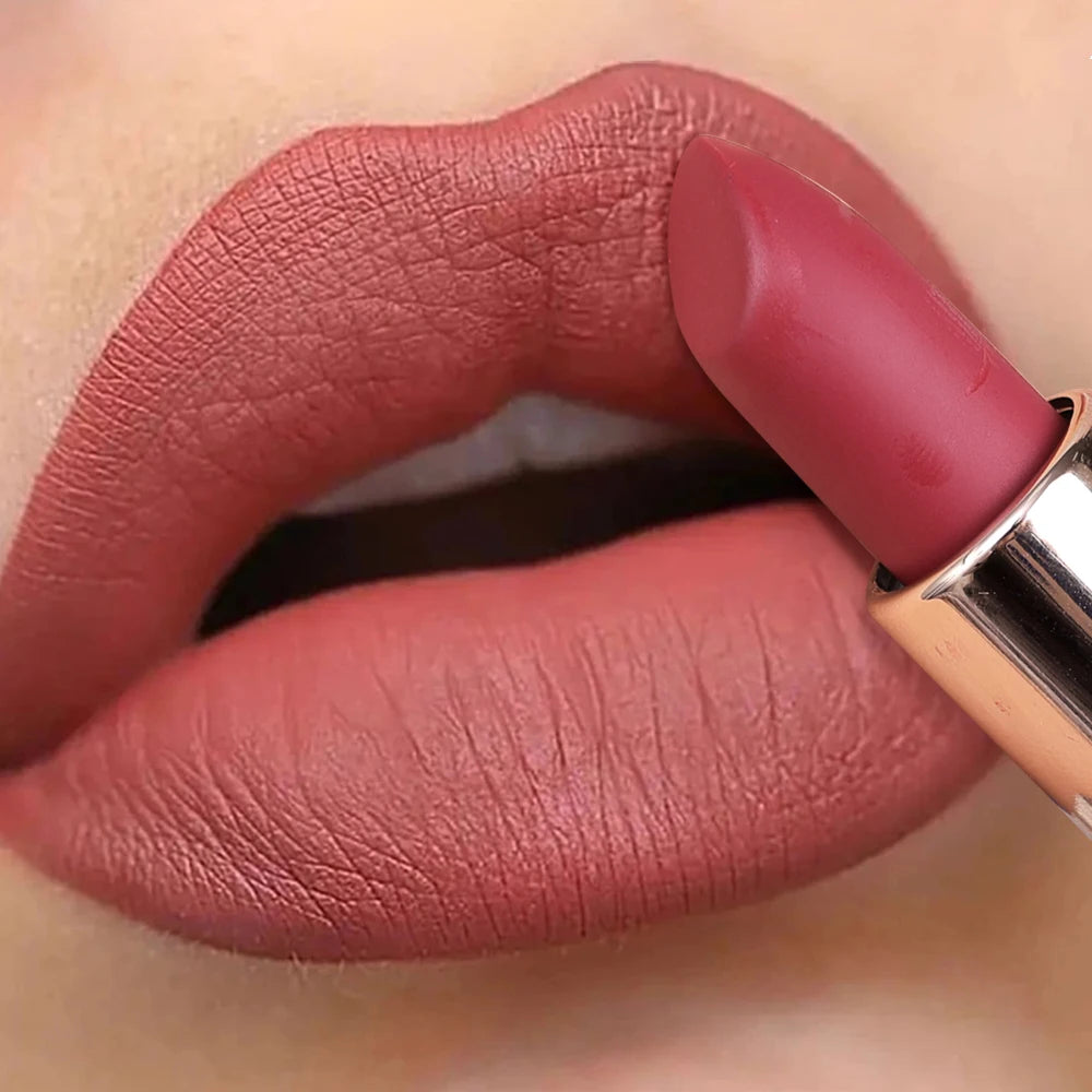 6 Colors Matte Lipstick Waterproof Velvet Nude Pink Lip Stick Pen Lasting Non-stick Cup Red Lip Glaze Sexy Lips Makeup Cosmetics - Seprincess