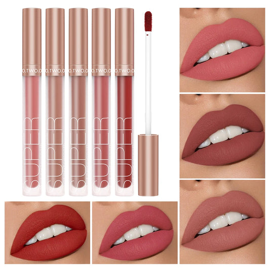 O.TWO.O Lipstick Lip Gloss Makeup Waterproof Velvet Non-stick Cup 12 Color Lip Tint Matte Long Lasting Sexy Red Liquid Lip Stick - Seprincess