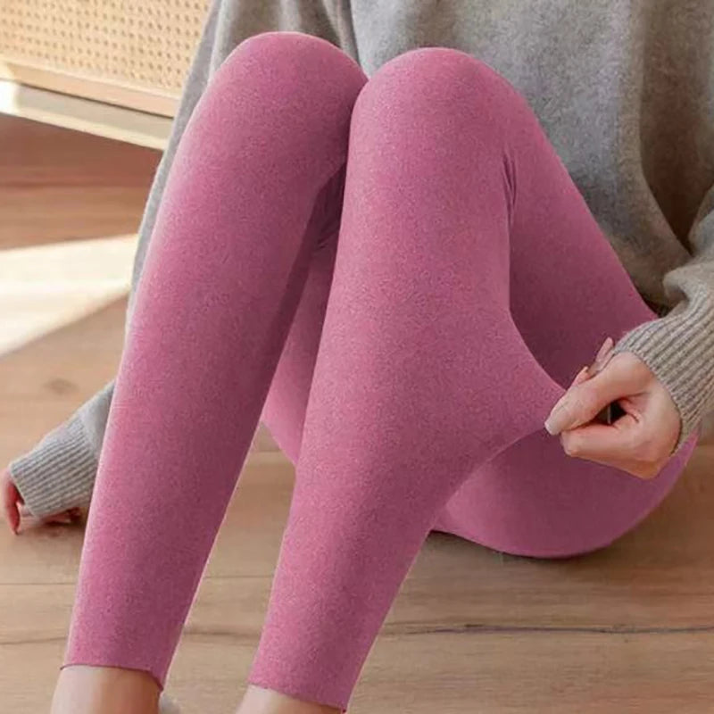 Autumn Winter Plush German Velvet Fleecing Pant Elastic Waist Slim Fit women's Pants Leggings For Woman Sweet Homewear Pajamas