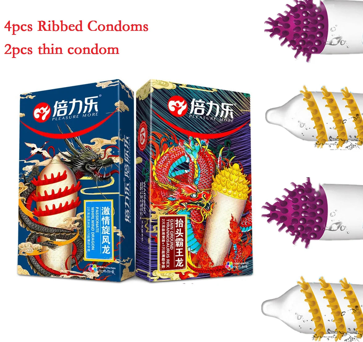 G-spot Condoms Adult Sex Toys Vaginal Stimulation Extra Sensitive Penis Sleeve Condom Ribbed Dotted Spike Sex Products - Seprincess