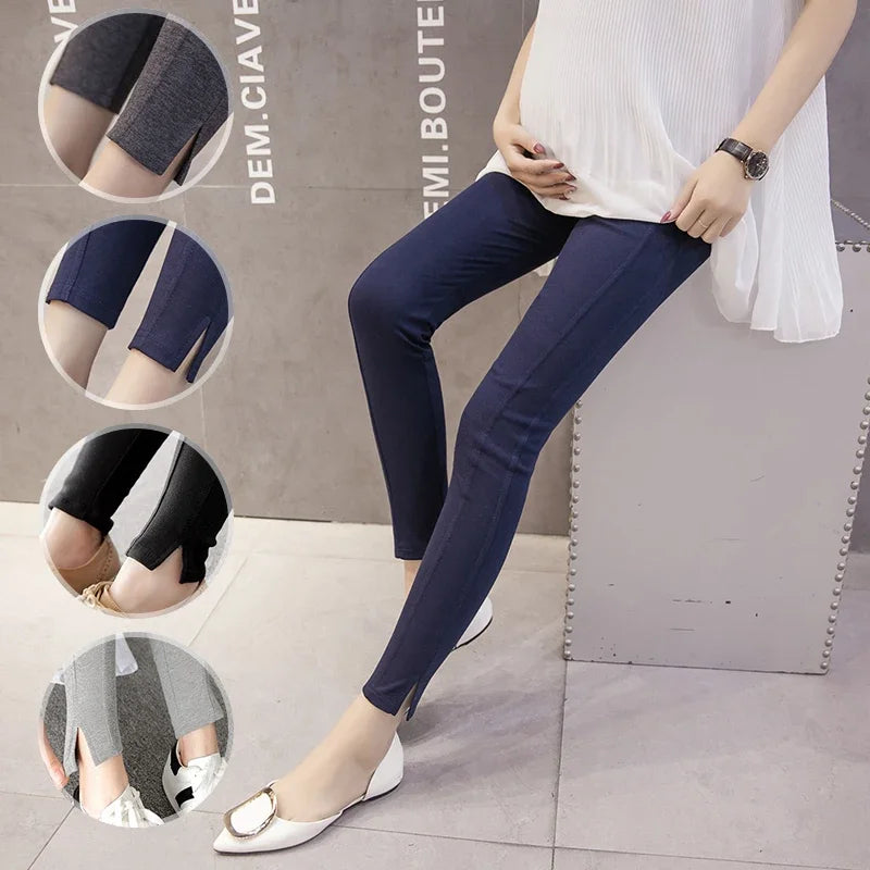 Winter Thicken Warm Cotton Plus Velvet Maternity Legging Thermal Fleece Pencil Pants for Pregnant Women Casual Pregnancy