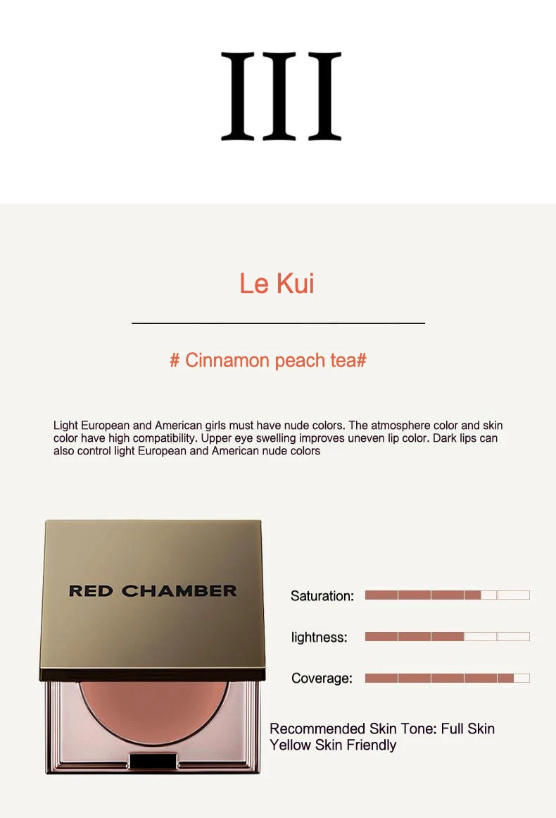 Red Chamber Multi-purpose Blush Cream RC Eyeshadow Lipstick Brush Paste Chu Mei Le Kui Eye Shadow Powder Clay Lip Glaze - Seprincess