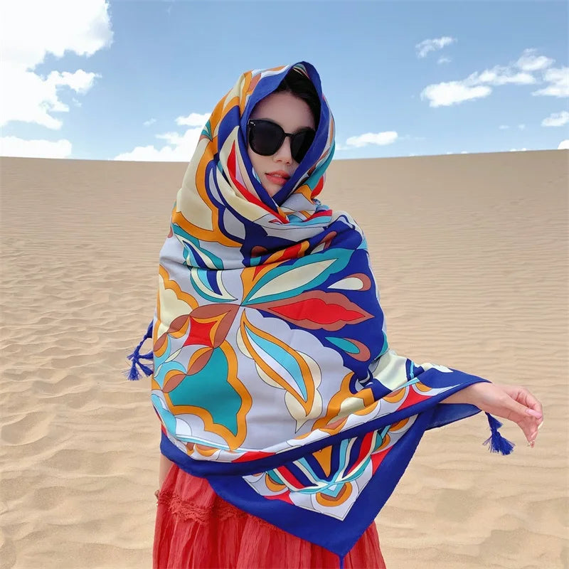 17 Styles 90x180cm Travel Beach Sunscreen Scarve Bikini Large Shawl Sarong Wrap Scarf Women Brazilian Swimsuit Bathing Cover-ups