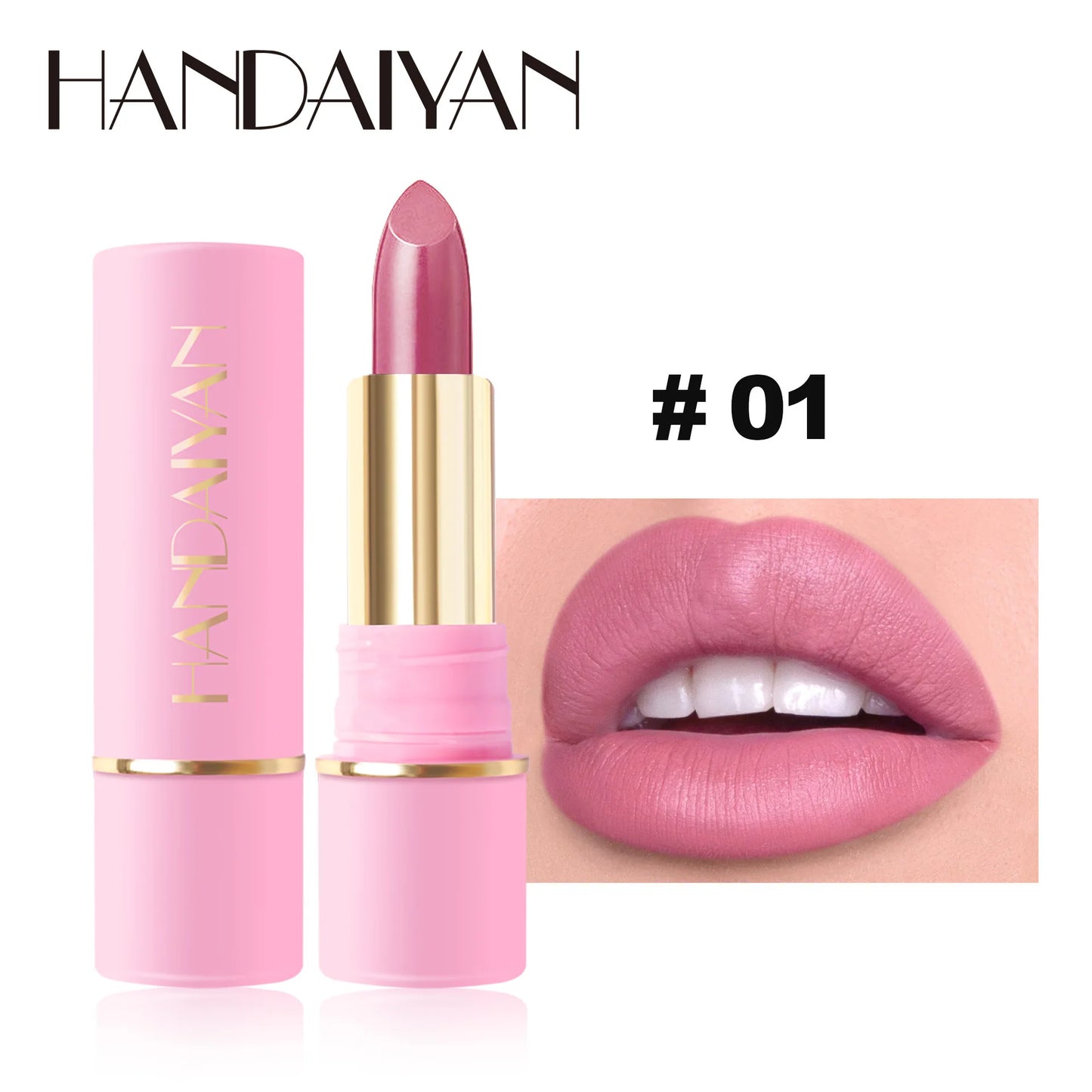 Handaiyan Matte Waterproof Velvet Pink Nude Lipstick Sexy Red Brown Pigments Long Lasting Lip Stick Makeup woman - Seprincess