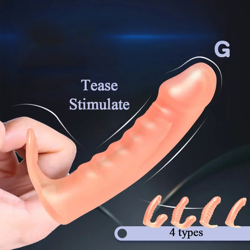 Finger Sleeves G Spot Vagina Stimulator Clit Massager Female Masturbator Condom Sex Toy For Adult Women Lesbian Couples Supplies