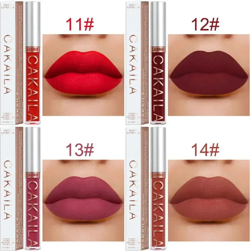 Matte Pink Velvet Lipstick 18 Colors Lip Gloss Long Lasting Non-marking Red Sexy Waterproof Liquid Lipsticks Lip Makeup Cosmetic - Seprincess