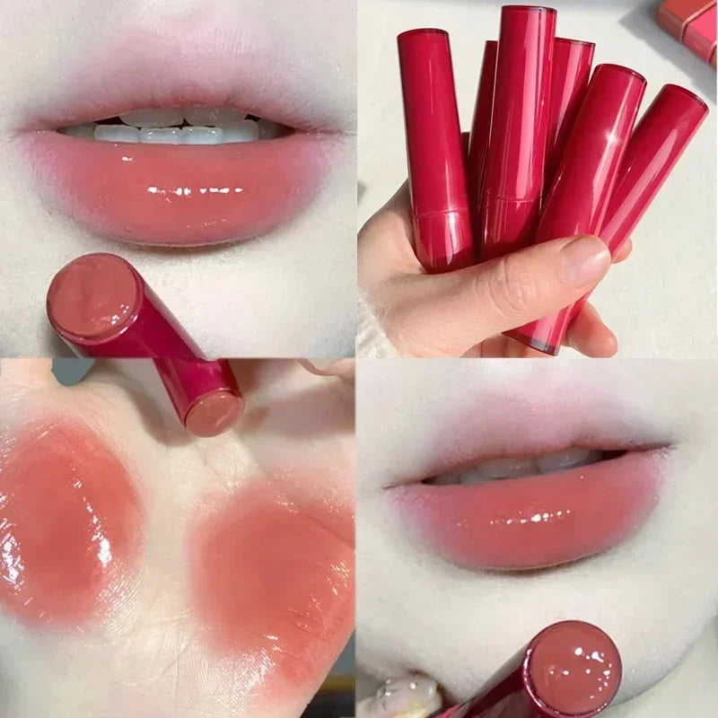 8 Colors Jelly Lipstick Moisturizing Mirror Water Light Solid Lip Gloss Glass Tea Red Brown Lip Glaze Tint Makeup Cosmetics New - Seprincess