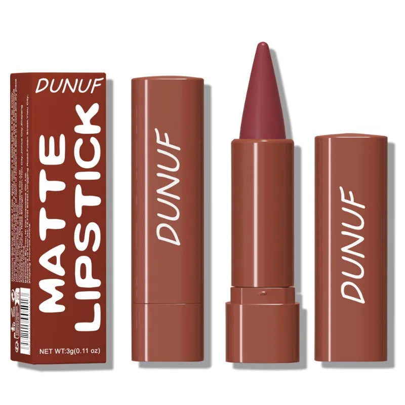 DUNUF Not-Fading Long Lasting Waterproof Velvet Matte Lipstick Lip Liner Makeup Sexy Non-stick Cup Lip stick Lipliner Cosmetics - Seprincess