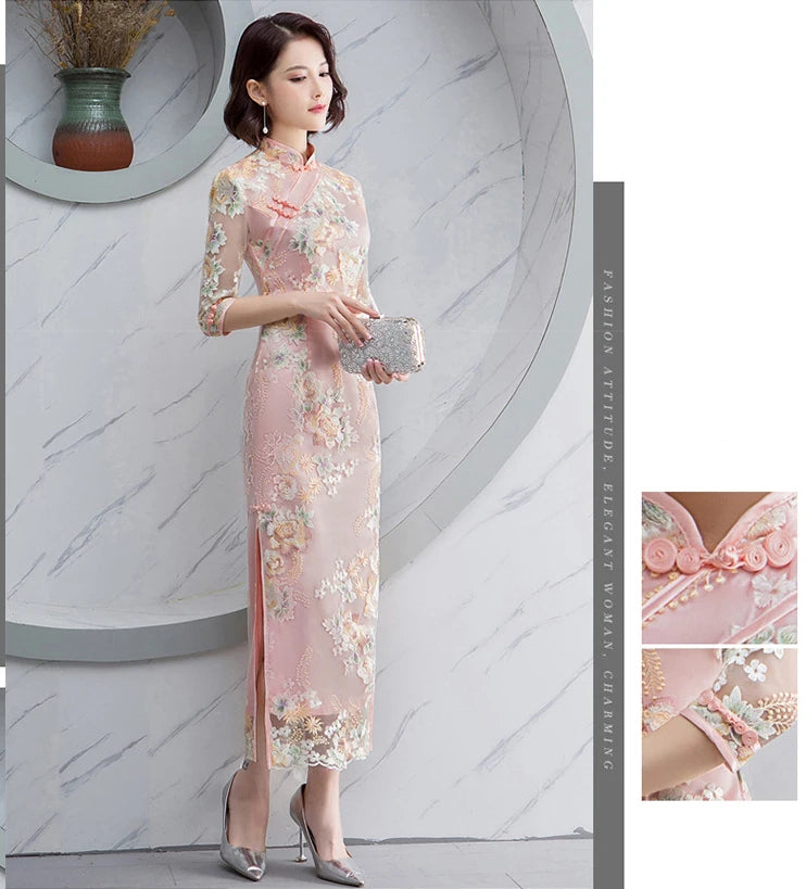 Party Women Dress Luxury China Style Elegant Banquet Long Qipao Oriental Female Wedding Slim Prom Cheongsam Gowns Vestido S-4XL - Seprincess