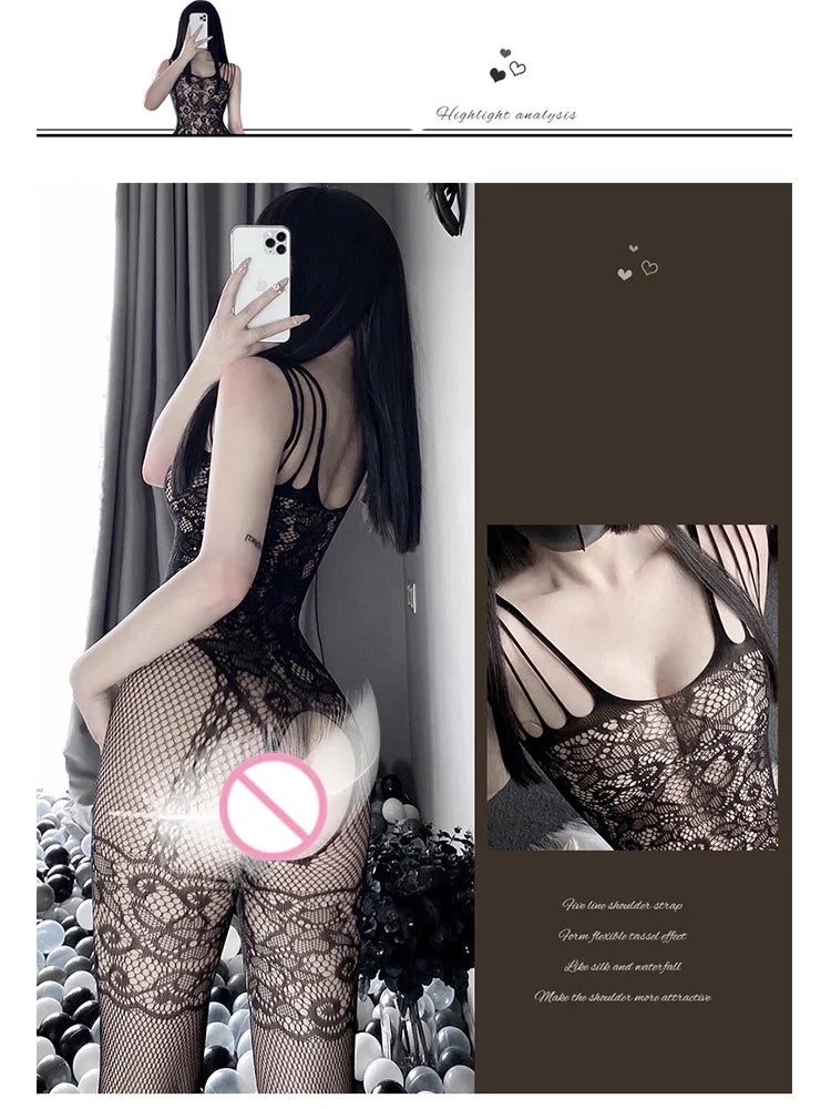 Bodysuit European style open cut cut-out jumpsuit Erotic open crotch Held sexy sexy lingerie woman 18 fancy women underwear xxx - Seprincess