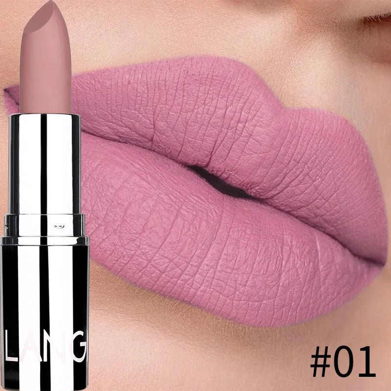 Nude Matte Lipstick Waterproof Long Lasting Non-stick Cup Lip Stick Not Fading Sexy Red Pink Velvet Lipsticks Makeup Cosmetics - Seprincess