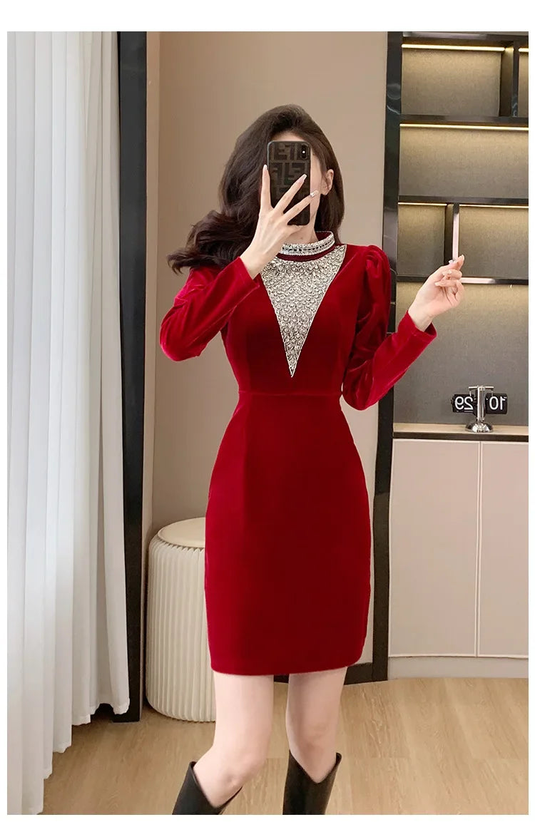 2024 Real-time Banquet Design Sensibility Heavy Embroidery Dress Yearly Hostess Warrior Gown New Year Dress