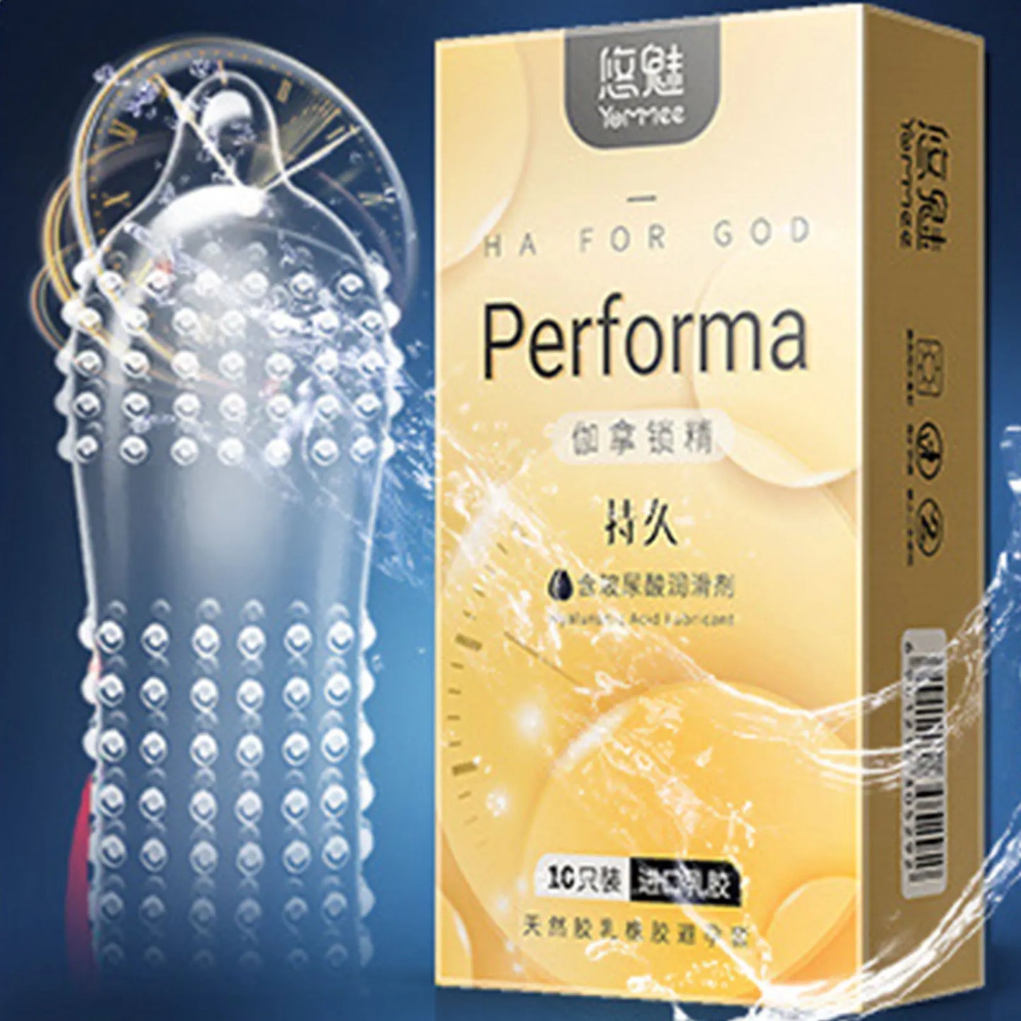 Fama latex condom for men delay ejaculation sex toy ultra thin Spike dotted penis sleeve cock Lubricated Condoms adults 18+ - Seprincess