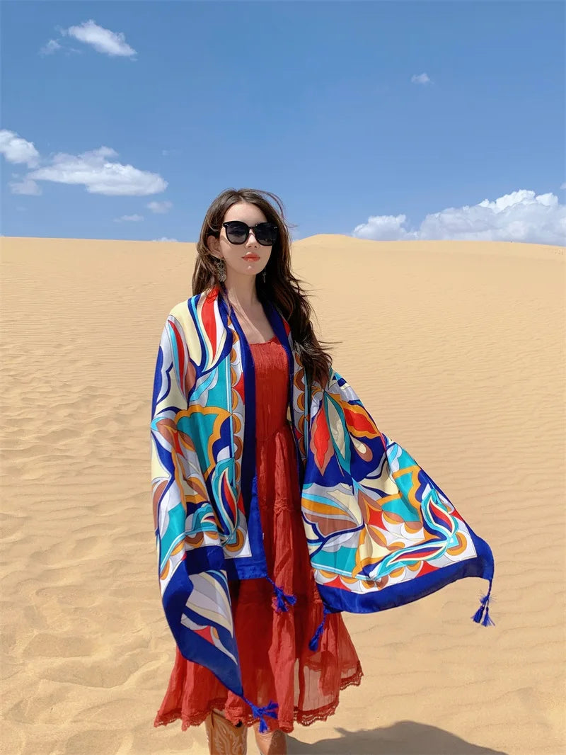 17 Styles 90x180cm Travel Beach Sunscreen Scarve Bikini Large Shawl Sarong Wrap Scarf Women Brazilian Swimsuit Bathing Cover-ups