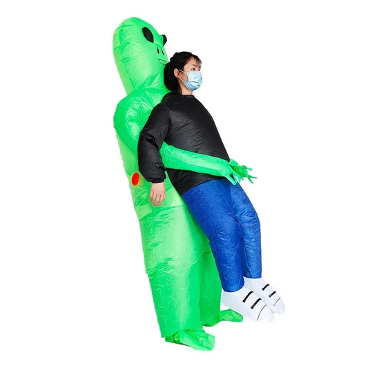 Alien Halloween Inflatable Costumes, Alien Kidnapping Inflatable Costumes,Funny Halloween Blow up Costumes for Men& Women - Seprincess