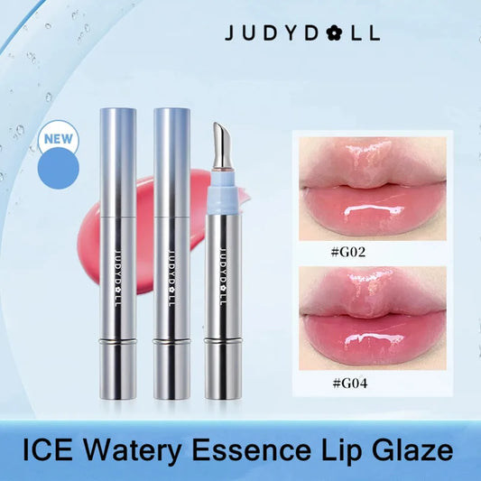 Judydoll Ice Drill Watery Essence Lip Glaze Liquid Lipstick Hydrating Moisturizing Fade Lip Lines Plumper Lips Gloss Lip Care - Seprincess