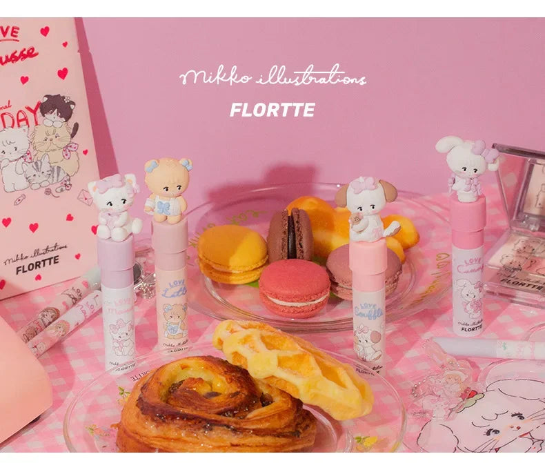 FLORTTE/MIKKO Co Branded Lipstick Milk Cake Lip Cream Soft Lip Mud Lip Glaze Tint Matte Velvet Lipsticks Beauty Korean Cosmetics - Seprincess