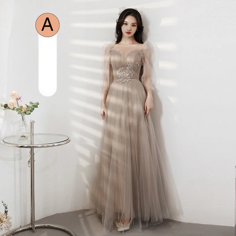 Summer Lace Bridesmaid Dresses New Fairy Style Slim Girlfriend Evening Dresses Simple Magnificent Wedding Sisters Group Dress - Seprincess