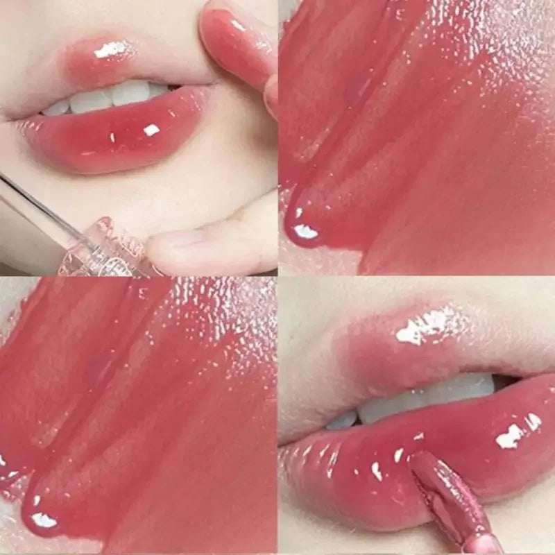 6pcs Set Cute Pink Lip Glaze Waterproof Liquid Lipstick Beauty Cosmetics Mirror Water Lip Gloss Lipgloss Gift Set Lips Makeup - Seprincess