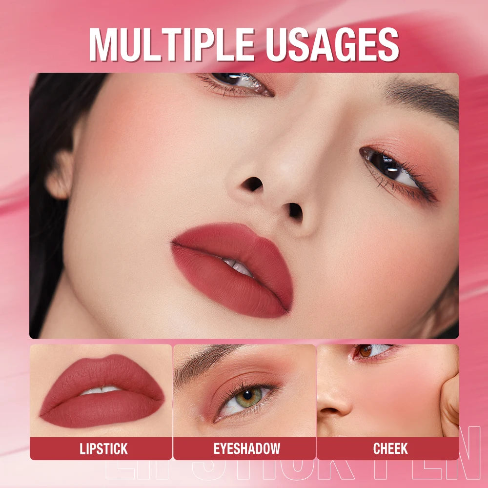 O.TWO.O Hot 6 Colors Lipstick Pencil Matte Velvet Lip Liner Waterproof Smudge Proof Lip Stick Pen Stick Women Makeup - Seprincess