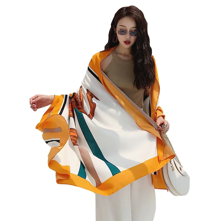 90x185cm  Printing Process Twill Summer Suncare Beach Dress Bikini Sarong Wrap Scarf Women Brazilian Swimsuit Bathing Cover-ups