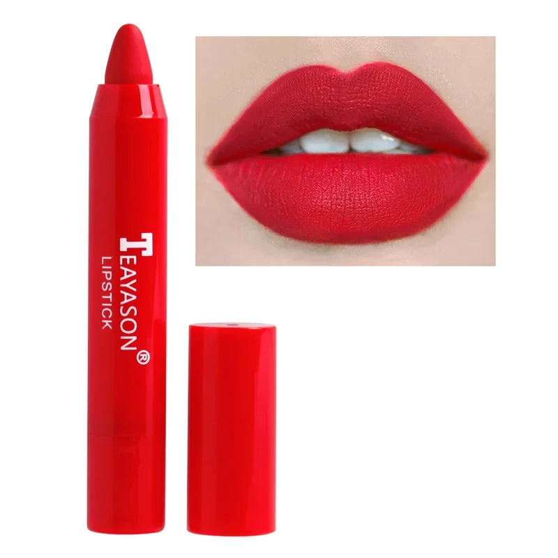 12 Colors Matte Lipsticks Waterproof Matte Lipstick Lip Sticks Cosmetic Easy To Wear Matte Batom Makeup Lipstick Sexy Gift - Seprincess