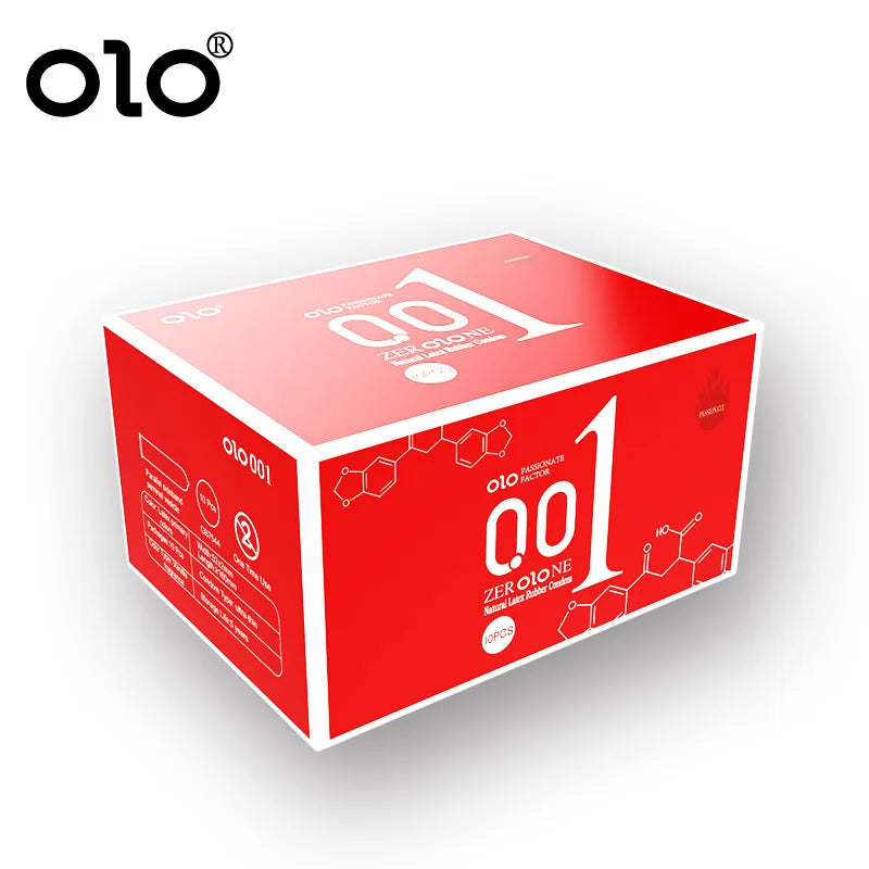 OLO Ultra Thin Condom 0.01 Feeling Penis Sleeve Hyaluronic Acids Rubber Latex Ejaculation Delay Condoms Intimate Sex Toy Product - Seprincess