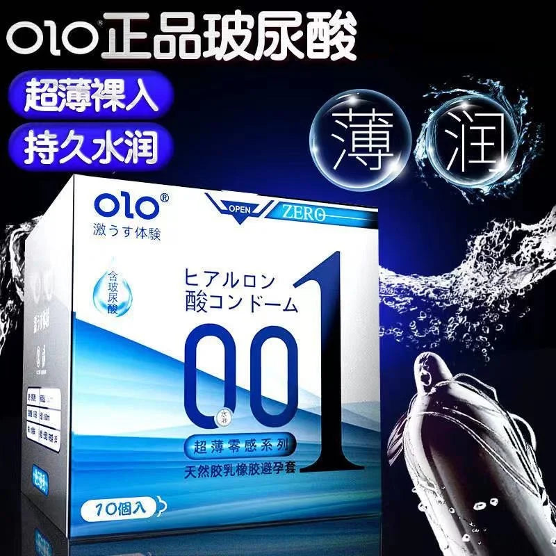 0.01 Ultra Thin Condom For Long Sex Hyaluronic Acid ICE Fire Delay Condoms Safe Sex Penis Sleeve Adult 18 Sex Toys Contraception