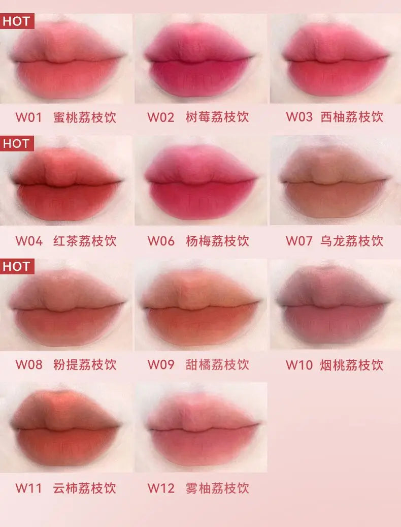 INTO YOU Beauty Water Mist Lip Glaze Lasting Non-stick Cup Matte Mousse Lipstick Natural Nude Color Sexy Lips Makeup Maquiagem - Seprincess