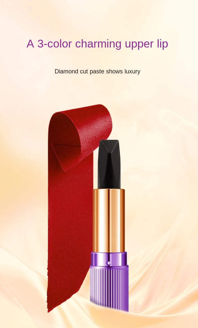 Purple Golden Magic Change 3Color Lipstick Temperature Change Color Complexion Improvement Moisturizing Not Oily No Stain on Cup - Seprincess