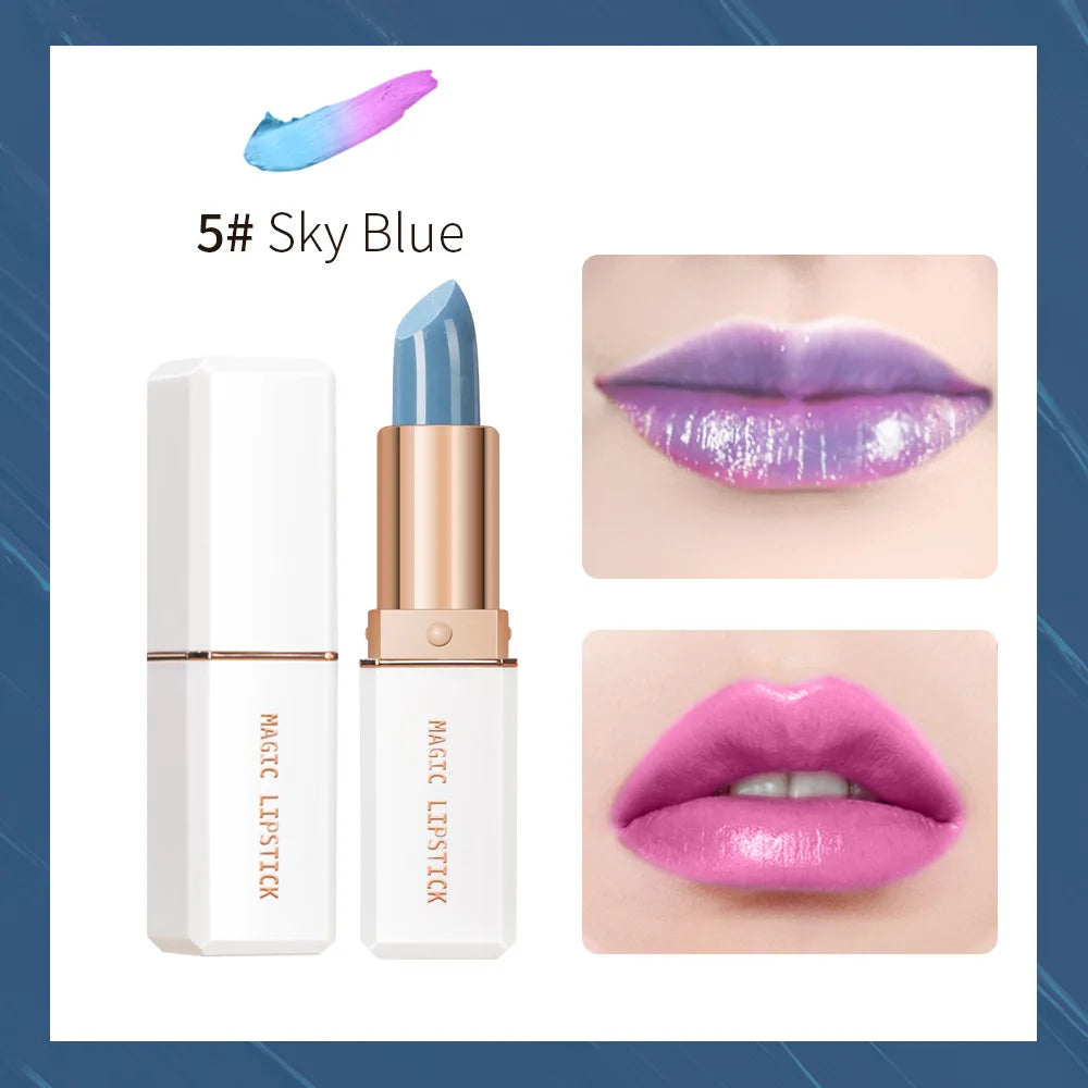 Blue Rose Lipstick Makeup Temperature Color Changing Lipstick Velvet Matte Moisturizing Waterproof Non-stick Cup Shiny Lipstick - Seprincess