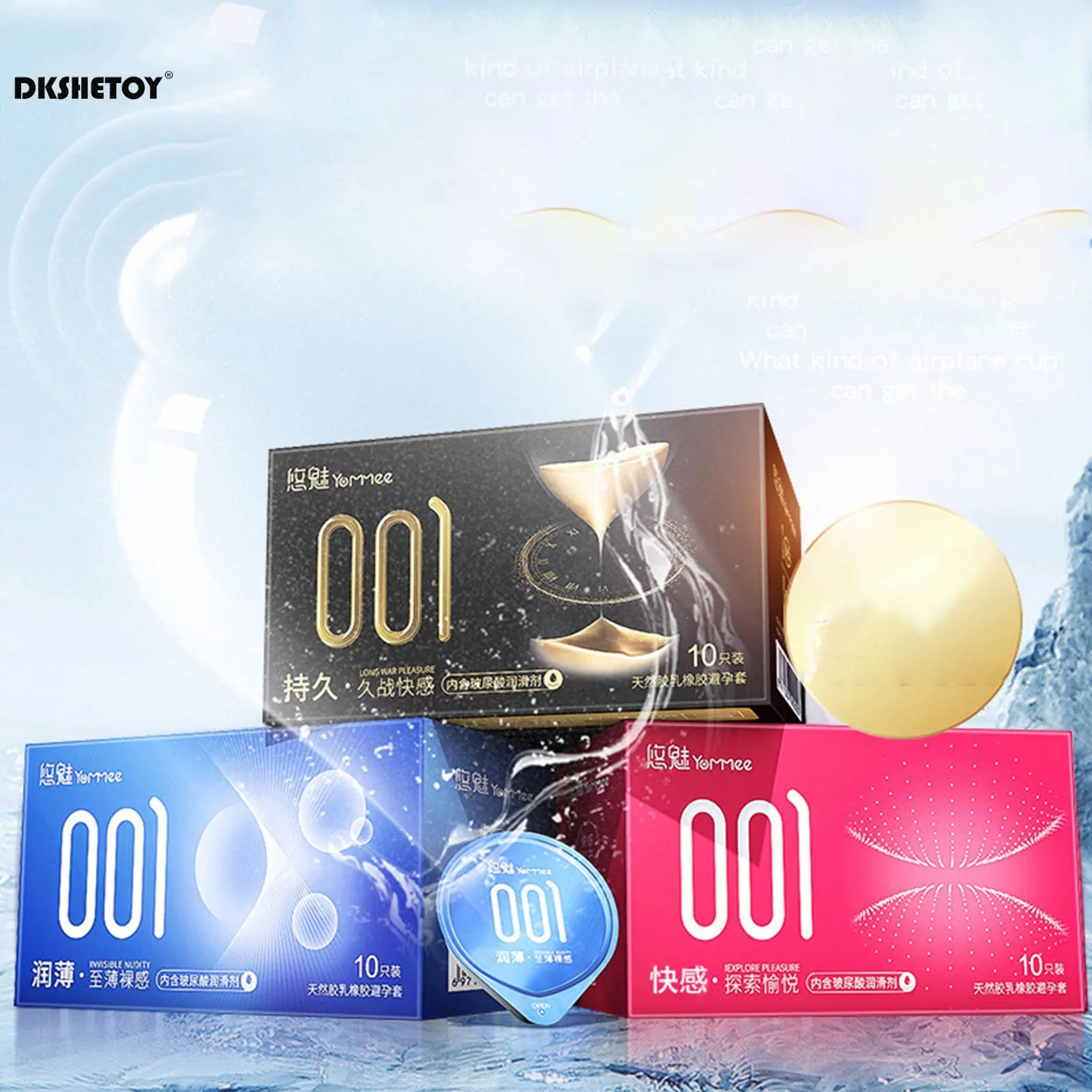 Delay ejaculation Fama Male Latex condoms Men sex delay ultra thin Lubricated Condoms 3D dotted penis sleeve Clitoris stimulator - Seprincess