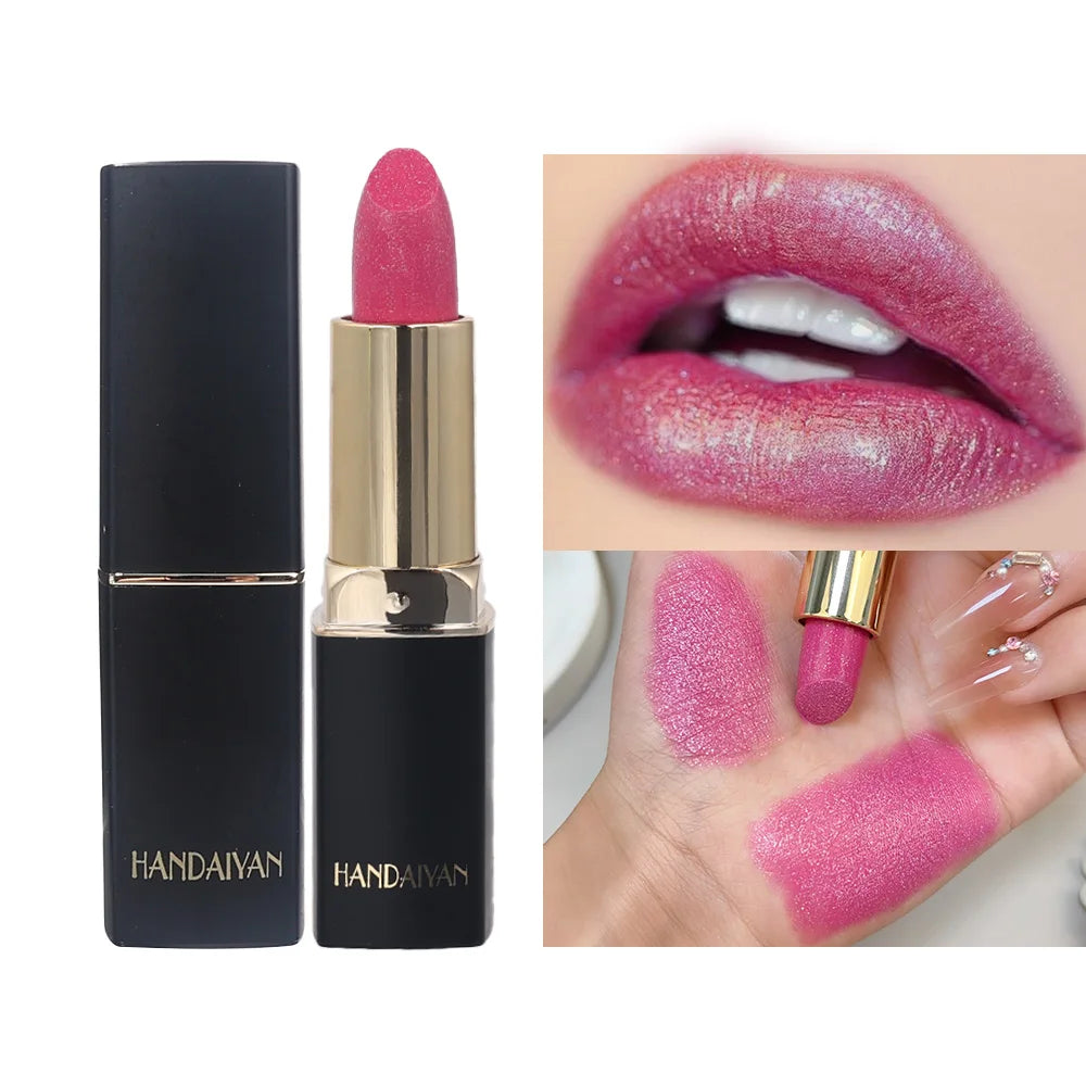 Diamond Shiny Lipstick Moisturizing Long Lasting Waterproof Pearl Lip Gloss Glitter Shimmer Sexy Lipsticks Lips Makeup Cosmetics