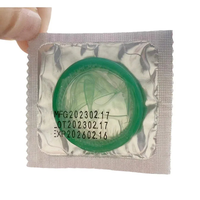 10/50PCS Colorful Smooth Natural Latex Condoms Large Oil Cock Sleeve Discoloration Penis Sleeve Condom for Men Adults Sex Toys - Seprincess