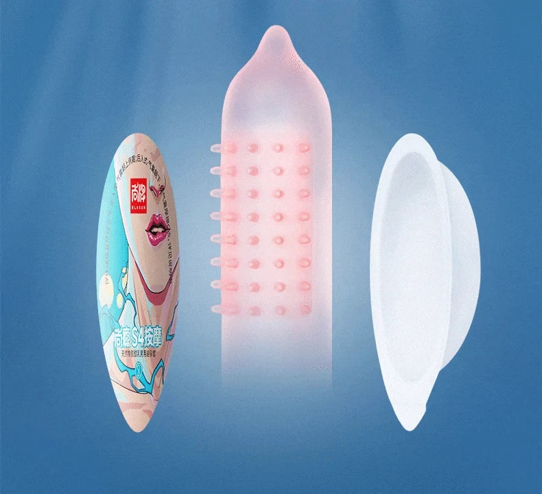 3D Big Soft Air Bag Dotted Condoms for Men 4mm Hight Spikes Condom Vagina Massage Dick 1pcs Penis Sleeve Safer Sex Toys Shop - Seprincess