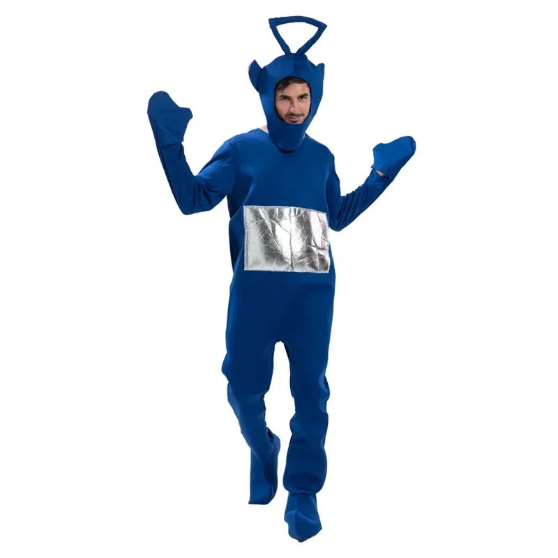 Cosplay Costume for Adult Jumpsuit Headgear Funny Tinky Winky Dipsy Laa-Laa Po Halloween Carnival Costume Clothes - Seprincess