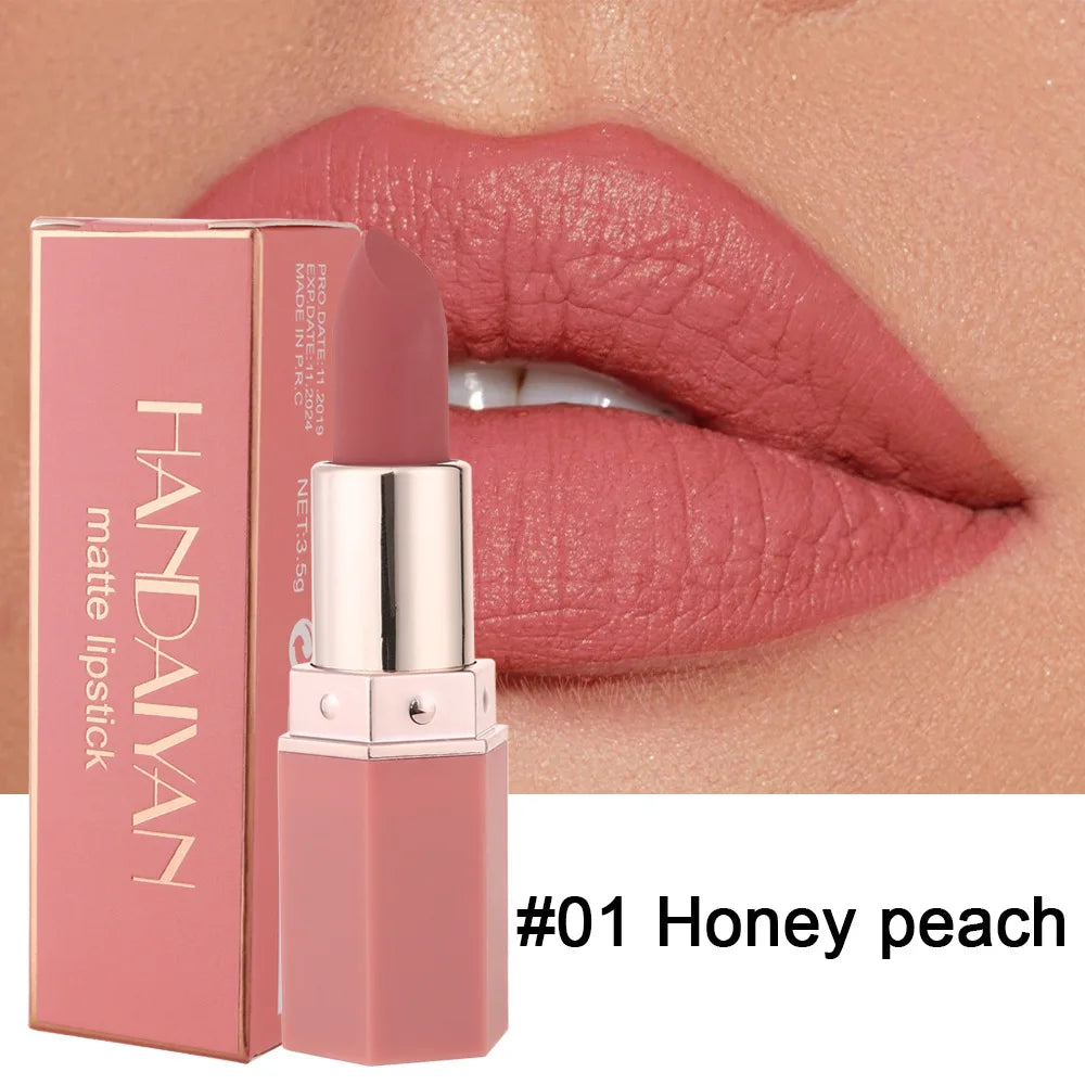 HANDAIYAN 6 Colors Matte Lipstick Beauty Lip Gloss LippenstiftTinted Balm 24 Hours Waterproof Free Shipping Makeup - Seprincess