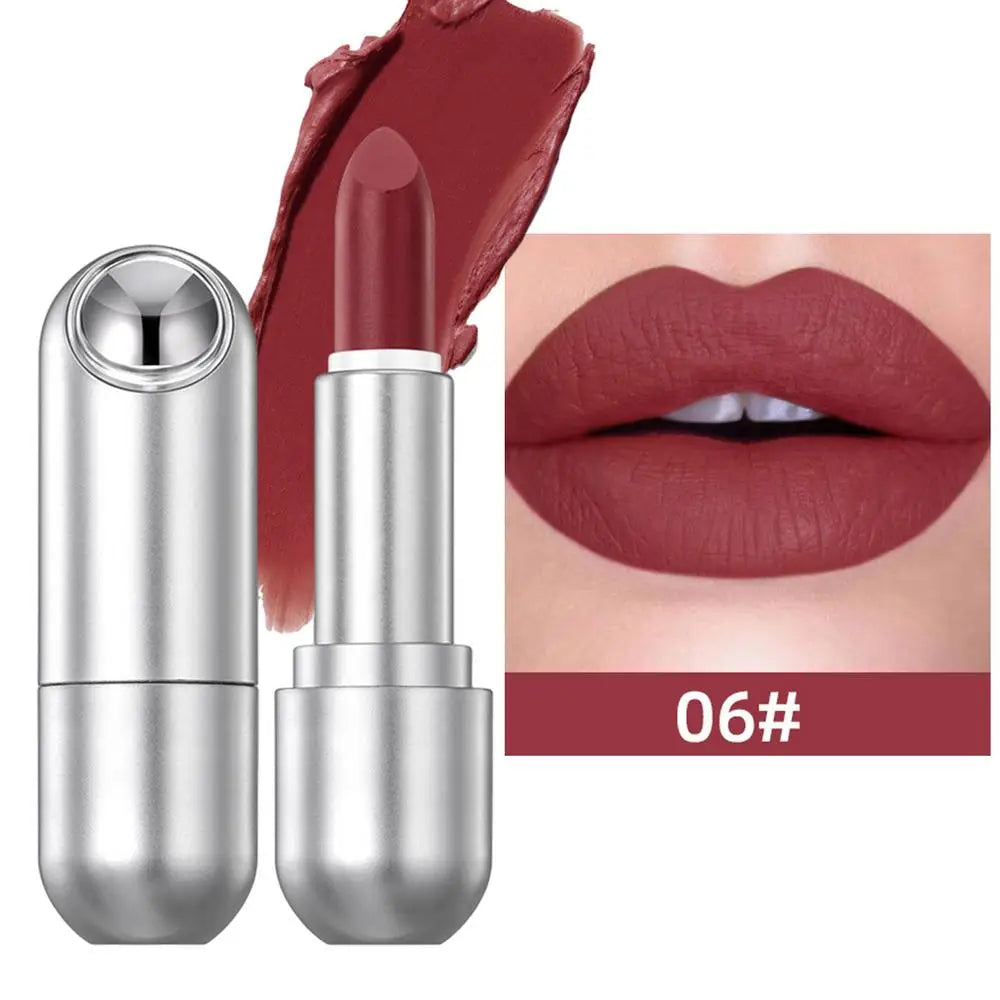 Matte Lipstick Red Lipstick Smudge-Proof High Pigment Lip Stick Velvet Nude Lipstick Pencil Sexy Red Brown Pigments Lips Makeup - Seprincess