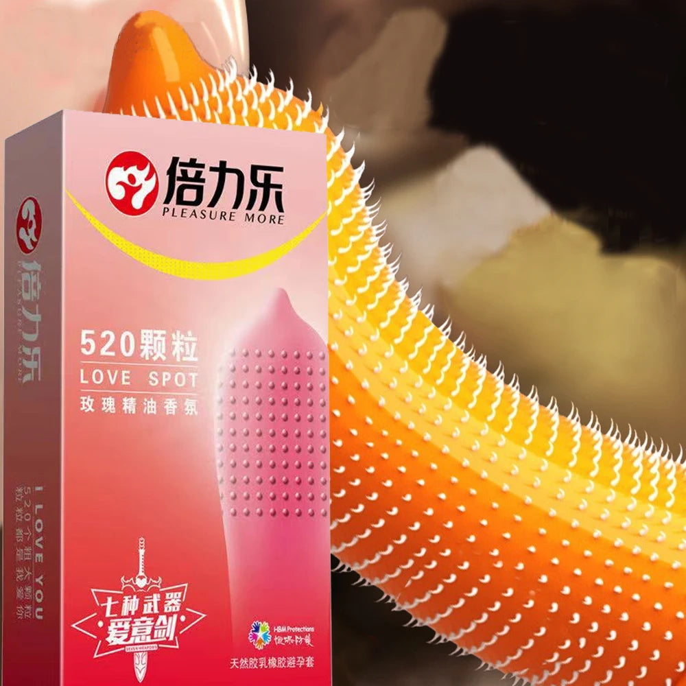 Big Dotted Condoms for men delay ejaculation Natural Latex spike Dot penis sleeve condom presevative sex toys for Adults 18+ - Seprincess