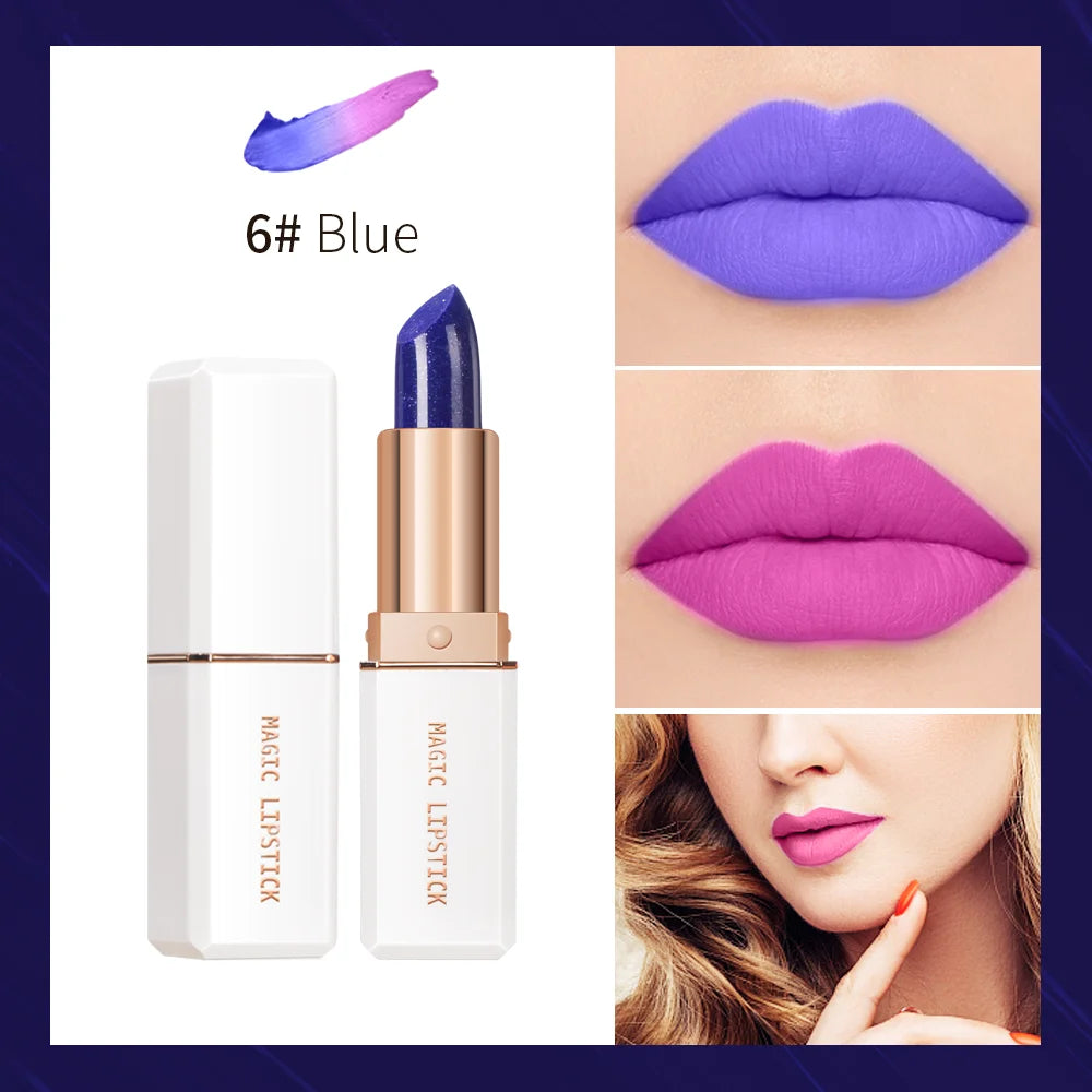 6 Color Magic Lipstick Temperature Color Changing Lip Stain Gloss Moisturizing And Long Lasting Waterproof Lip Balm lakerain - Seprincess