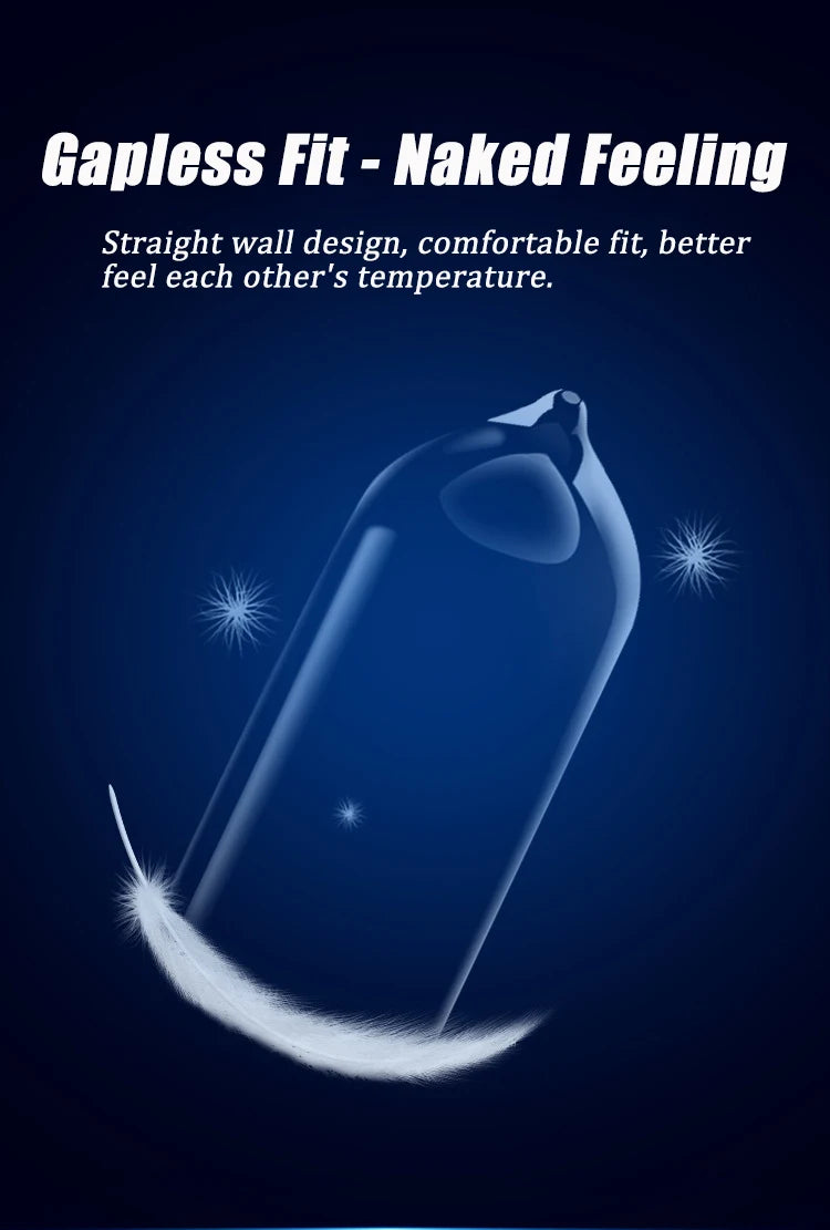 Ultra-thin Condom Sex Toys 45/49mm Tight Natural Latex Thin Extra Lube Condom Penis Sleeve Adult Safe Sex Products for Man - Seprincess