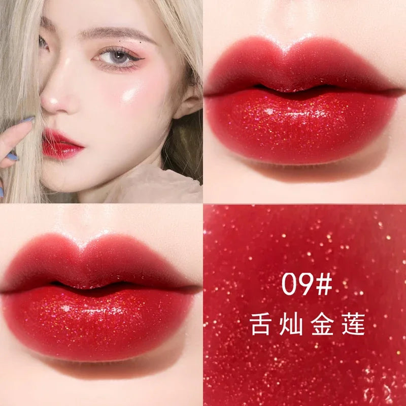 Moisturizing Glitter Lip Gloss Long Lasting Sexy Plumper Pearl Jelly Liquid Lipstick Shiny Mirror Lips Tint Lips Makeup Cosmetic - Seprincess