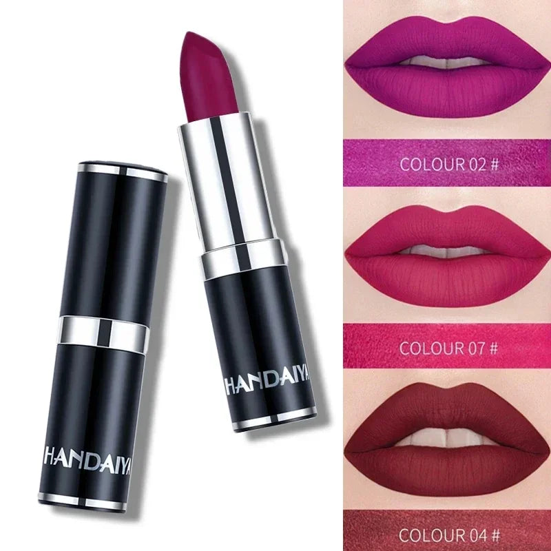 Matte Pink Velvet Lipstick Sexy Nude Red Brown Purple Lipgloss Gloss Velvety Lipstick Waterproof Makeup Long Lasting Lipstick - Seprincess