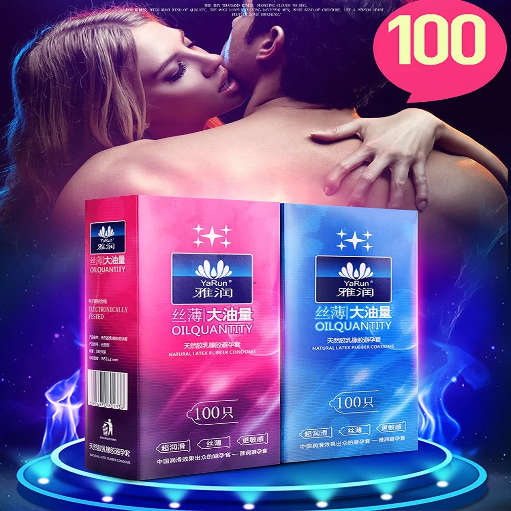 100 Pcs Condoms For Men Sweet Dream Life Sex Toys Natural Latex Smooth Lubricated Contraception Condoms for adults 18 sex shop - Seprincess