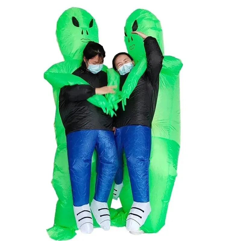 Alien Halloween Inflatable Costumes, Alien Kidnapping Inflatable Costumes,Funny Halloween Blow up Costumes for Men& Women - Seprincess